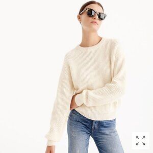 J.Crew Oversized Drop Shoulder Sweater Cream Medium M H1463